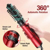 Secador de aire caliente 3 en 1 con función de peinado y rotación para cabello seco, rizado y alisado. - details 3