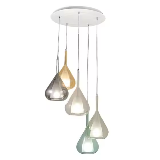 Lámpara LED Lila de metal y Cristal borosilicato 3481-49-362 Fabas Luce - 1