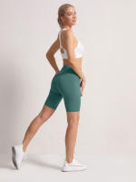 Shorts De Cintura Alta 2XXL Para Mujer En 16 Colores Estilo Fitness Con Bolsillos Y Compresión Ropa Deportiva Casual De Verano Nylon - details 23