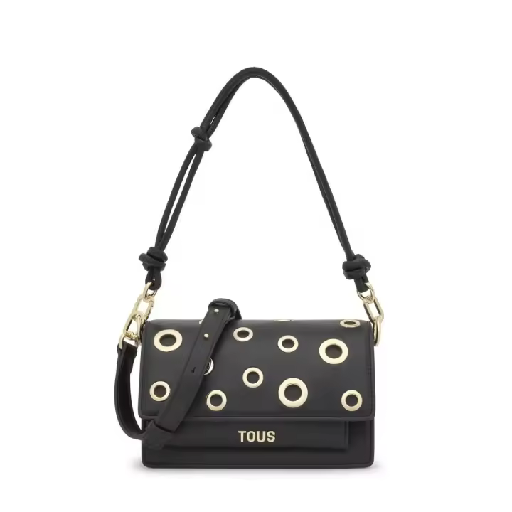 Bandolera Tous pequeña Audree Eyelets negro     ORIGINAL con garantía y packaging oficiales de la firma - 1