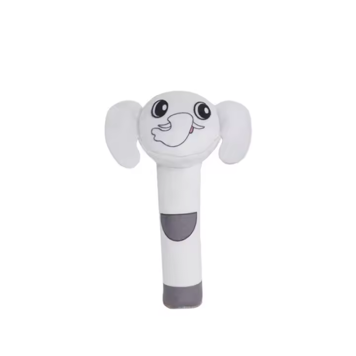 Lindo bebé de dibujos animados animal elefante conejo juguete de manivela bebé campana de mano - 1