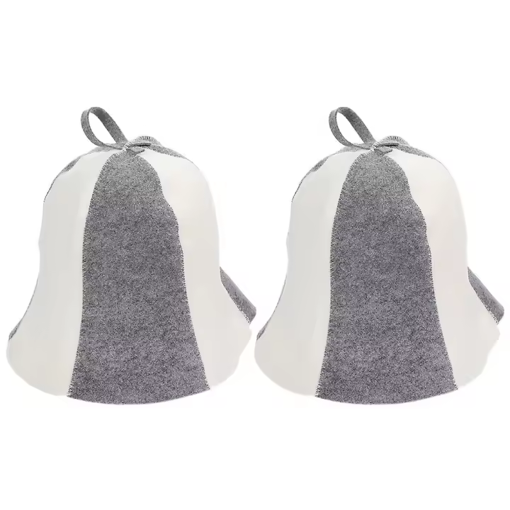 2pcs Felt Sauna Hats Thick Sauna Hats Water Absorbent Sauna Hats Comfortable Sauna Caps - 1