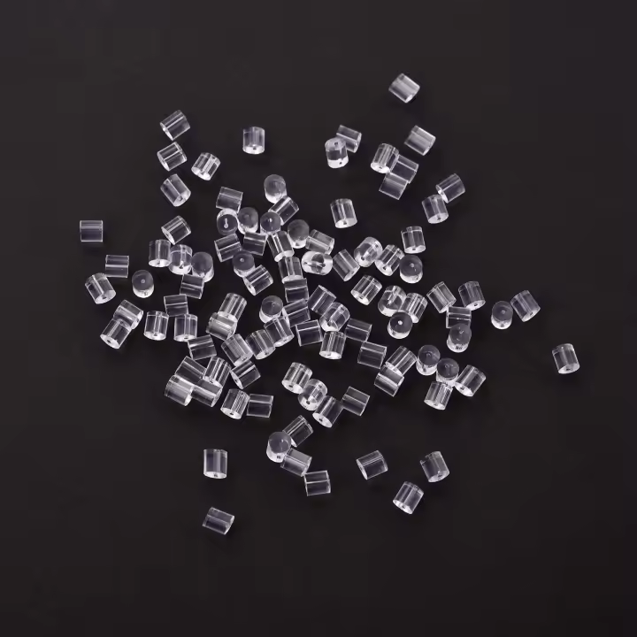 100pcs Pack Tapones De Silicona Suave Para Oídos Transparentes Plásticos Para DIY Pendientes Joyería Encuentros Bala - 1