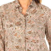 La Martina-Camisa manga larga y cuello de solapa KWC002 para Mujer