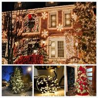 Luces De Cadena Solar LED 300LED 8 Modos Iluminación Exterior Impermeable Navidad Faeiritas Luz De Estrella Solar Poderado Tamaño 30M - details 0