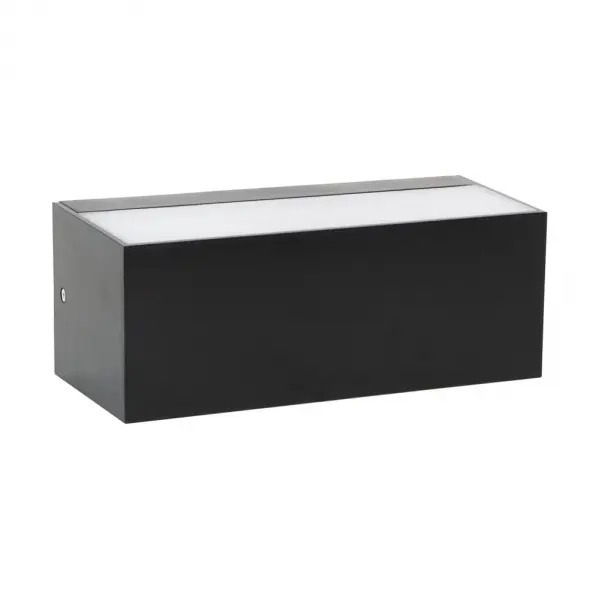 IluminaShop - Aplique de Exterior Negro Policarbonato 1xE27 IP65 - 1