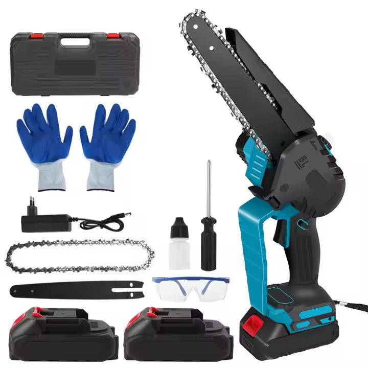 motosierra eléctrica recargable de 8 pulgadas, 2000W, 15000RPM, sierra de cadena inalámbrica, herramientas eléctricas de madera para batería Makita de 18V - 1