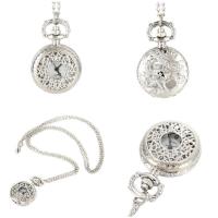 Reloj De Bolsillo Cuarzo Vintage Moda Para Mujer Collar De Cadena Con Florales Huecos Pendiente Reloj De Arena Para Regalos De Fiesta - details 2