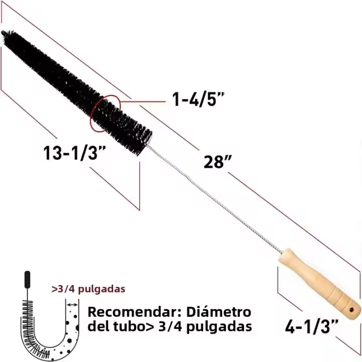 Cepillo De Limpieza Para Máquina De Lavar 1PC Cepillo Para Tubo De Secadora Cepillo De Limpieza Del Interior Del Cilindro De La Máquina De Lavar Material De Acero Inoxidable - 1