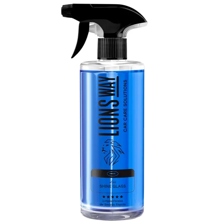 LIONSWAY - SHINE GLASS 500ml | Limpiacristales, Triple Acción, Desengrasa y Abrillanta |Repele el Agua de los Cristales. - 1