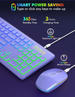 Teclado Y Ratón Inalámbricos Con Iluminación Retroiluminada Recargable JOMAA Set De Teclado Completo De 108 Teclas Y Ratón Para Desktop Laptop Tablet - details 2