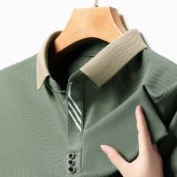 Camisa Polo Hombre Verano Transpirable Estilo Casual Basic V-cuello Ligera De Color Sólido Para Ropa Deportiva Y Diaria - details 3