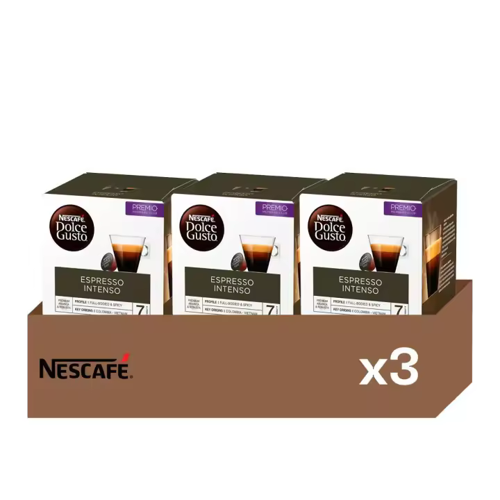 Espresso Intenso - Pack 3 Cajas de Café (48 uds) | Sabor Completo y Aromas Picantes, con Generosa Crema, Tueste Medio - 1