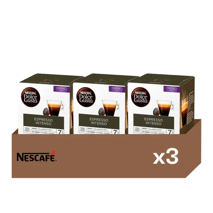 Espresso Intenso - Pack 3 Cajas de Café (48 uds) | Sabor Completo y Aromas Picantes, con Generosa Crema, Tueste Medio - 1