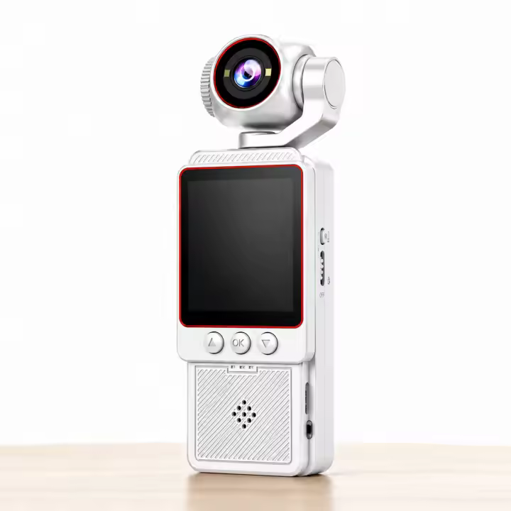 Cámara Digital 4K WiFi de Bolsillo con Pantalla, Mini Cámara Portátil con Objetivo Giratorio 180°/270°, Fotos y Vídeo HD, Transferencia WiFi y Control por APP para Viajes y Vlog - 1