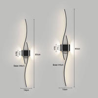 Lámparas De Pared LED Para Interior En Negro Oro Blanco Iluminación Para Dormitorio Pasillo Aisle Balcón Luz De Pared Moderna - details 2
