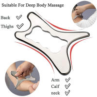 Herramienta De Masaje Gua Sha En Acero Inoxidable Para Relajación De Tissue Suave Reducción De Dolor En Cabeza Cuello Espalda - details 6