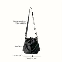 Bolso De Hombro Para Mujer En Nylon Con Correa Ajustable Y Cierre De Cordón Gran Capacidad Múltiples Colores Duradero Poliéster - details 0