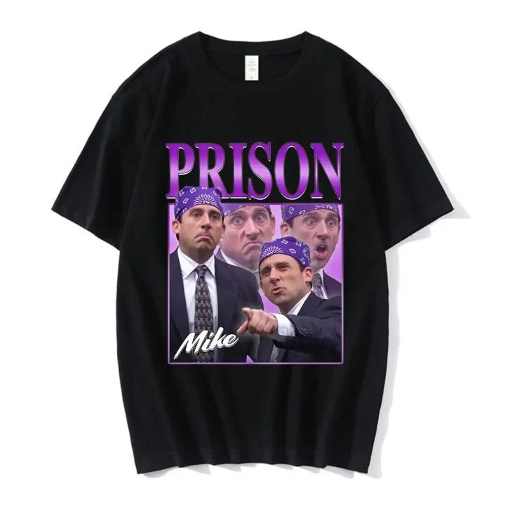 Camiseta De Homenaje a the Office Prison Mike Michael Scott Con Diseños De Dwight Schrute Y Jim Halpert Para Mujeres Estilo Casual De Verano