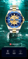 Reloj CURREN Para Hombre Diseño Mécanico Imitado En Acero Inoxidable Bandeja Luminoso Resistente Al Agua Estilo Casual Y Moda - details 0