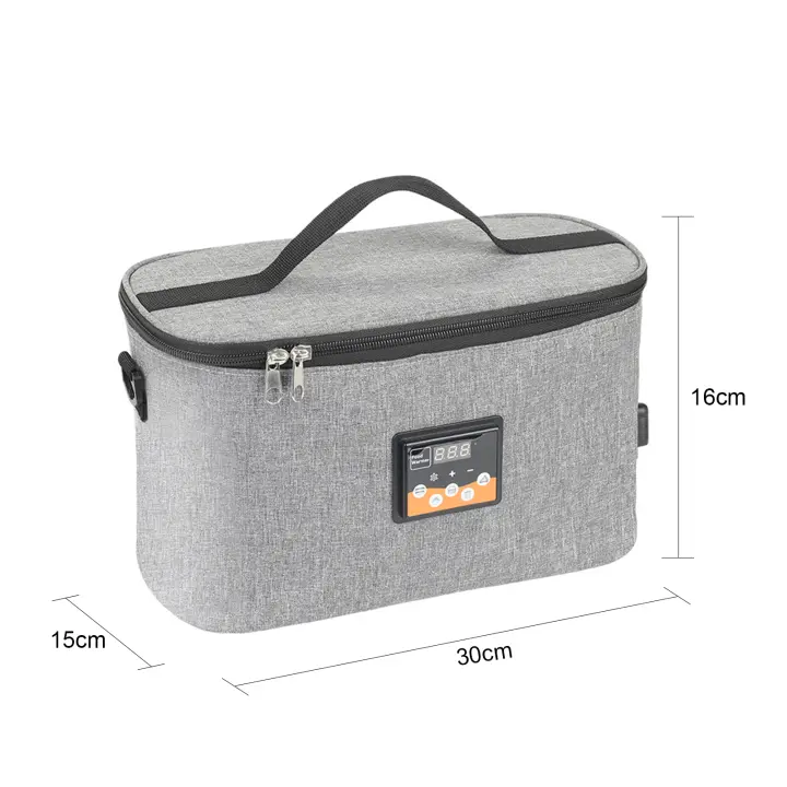 Calentador De Alimentos Para Bebé 8L Portátil Con Temperatura Preestablecida 12V Calentador Digital De Botella Para Coche Caja De Almuerzo Con Calentamiento Automático - 1