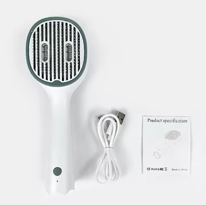 Cepillo De Aseo Para Mascotas Con UVC Eliminador De Pelo De Perro Y Gato Cepillo De Aro De Agujas Para Desenredar Auto Limpieza Suministros Para Mascotas - 1