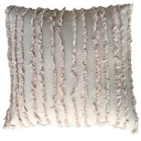 Cojín Decorativo 45x45 cm Alo Home | 100% Algodón con Cremallera y Relleno | Diseño con Flecos |  Mostaza, Beige o Blanco - details 4