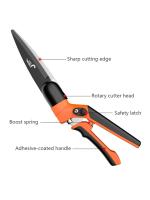 Tijeras De Jardín Multifuncionales Skeyo Con Hojas De Acero Carbono Y Mango De Goma Para Podar Arbustos Y Cortar Grama Rotación 360 Grados - details 12