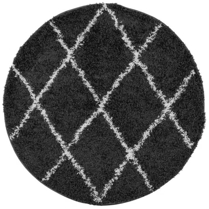 vidaXL Alfombra de Pelo Largo Moderna Tapete Alfombrilla Suelo Color Beige y antracita,  cream and black,  Negro y crema y mas - 1