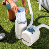 INTEX - Depuradora cartucho C2500, filtración avanzada 9.463 l/h, filtro cartucho tipo B, temporizador programable, indicador de cambio de cartucho, piscinas grandes hasta 52.900 L, Hydro Aeration, instalación rápida, depuradoras piscina - details 1