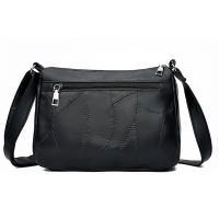 Bolso De Hombro Para Mujer Estilo Casual Gran Capacidad Bolsos Mensajero Color Sólido Negro Bolso De Mano De Viaje Cruzable - details 5