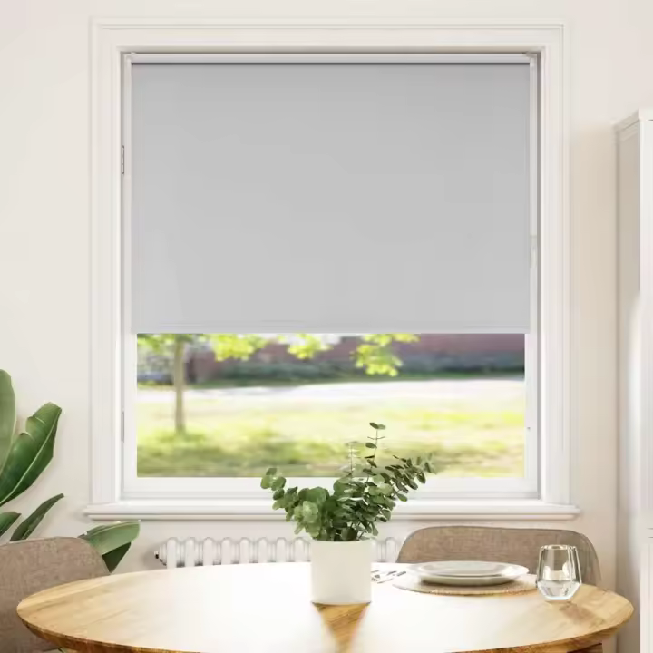 Estor Enrollable Opaco gris claro 95x150 cm Tela Ancho 90,7 cm - 1