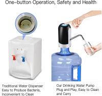 Bomba De Agua Automática USB Recargable Dispensador Eléctrico Portátil Para Botella De 5 Gallones Universal Negro/Blanco - details 2