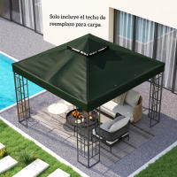Outsunny Techo de Repuesto para Cenador 3x3 m Cubierta de Repuesto 370g/㎡ con Techo Doble con Mosquitera Protección UV 30+ Toldo de Recambio para Pabellón Gazebo - details 3
