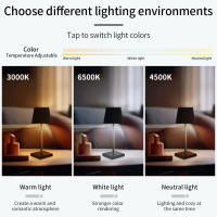 Lámpara De Mesa LED Recargable Por USB Con Interruptor Táctil 3 Colores Para Decoración De Restaurante Sala De Estar Bar Café Iluminación Moderna - details 7