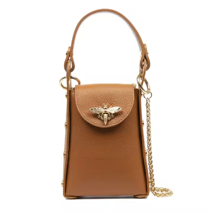 Firenze Artegiani. Alviano bolso de mano mujer. Piel auténtica Dollaro. Made in Italy. Vera Pelle Italiana. - 1