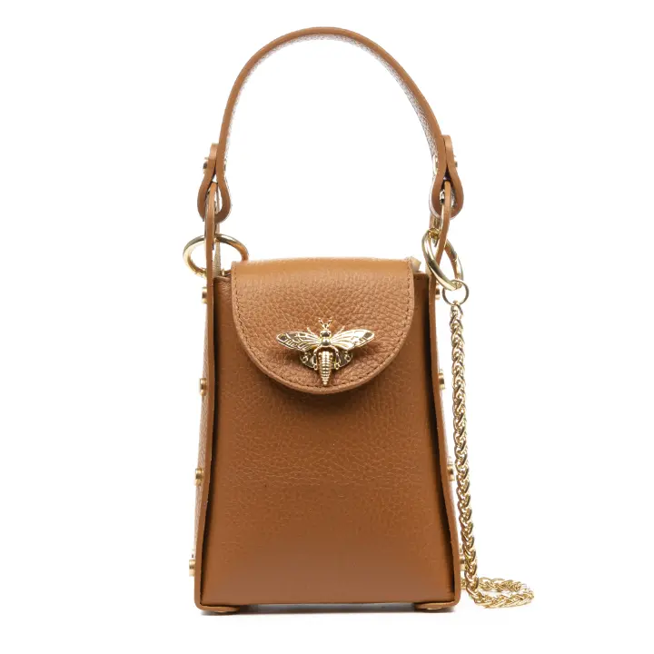 Firenze Artegiani. Alviano bolso de mano mujer. Piel auténtica Dollaro. Made in Italy. Vera Pelle Italiana. - 1