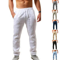 Pantalones Casuales Para Hombre Talla Grande Con Cierre Elástico Y Cordón Verano Primavera Transpirables De Algodón Pantalones De Fitness De Corte Regular Hasta La Rodilla - details 6