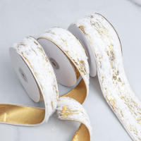 Cinta De Velocidad Blanca Para Decoración De Navidad 1M Ancho 5CM Cinta De Foil Caliente Para Arbol De Navidad Y Coronas - details 6