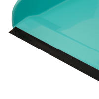Cofan Recogedor Fijo con Borde de Goma y Mango Metálico | Color: Verde Agua | Ideal para la Limpieza del Hogar - details 2