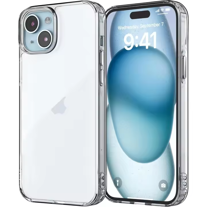 Funda para iPhone 15, Funda transparente para iPhone 15 DE 6,1 pulgadas, Protección Militar de Grade, a prueba de golf, antiarañazo, TPU - 1