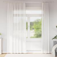 vidaXL Cortinas de gasa con bolsillos para varillas 2 uds. en color Arena/Marrón/Rosa y más | protección solar decorativa para ventanas hogar oficina dormitorio fácil de instalar - details 3