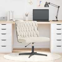vidaXL Silla de oficina giratoria tejido imitación lana rizada en color Beige/Gris claro/Crema y más | cómodas modernas ergonómicas para comedor cocina salón hogar - details 2