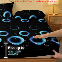 Sábana Redonda Moderna Y Sencilla De Tela Mate Con Estampado Geométrico Para Cama Sin Almohadillas Incluidas - Ropa De Cama - details 6