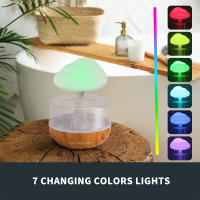 Humidificador de nube de lluvia de escritorio, lámpara de aromaterapia, difusor de sonido USB, luz nocturna colorida, decoración del hogar, 7 colores - details 0
