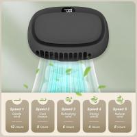 Ventilador de cuello portátil, mini ventilador portátil, ventilador personal USB recargable, 5 marchas ajustables, ventilador portátil sin manos, adecuado para niños, mujeres, hombres, viajes familiares al aire libre - details 3