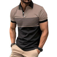 Camisa Polo Hombre Verano Ajustada Manga Corta Deportiva Casual Con Botones Estampado 3D Digital Smart Casual Polyester - details 1