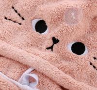 Toalla De Microfibra Suave Para Ducha Y Baño Gorro De Secado Rápido Para Mujer Y Niña Estilo Gato Accesorio De Baño De Terciopelo - details 1