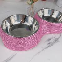 Tazón De Alimentos En Forma De Diamante Para Perros Y Gatos De Acero Inoxidable Desmontable De Dos Capas Nuevo 2024 - details 5