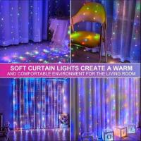 Luces LED Para Cortinas Y Jardín Impermeables De Festival Con Efecto De Lluvia De Arco Iris Decoración De Villa Moderna IP65 - details 5